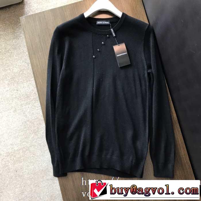 秋服コーデ2019年版 アルマーニ ARMANI プルオーバーパーカー 2色可選 注目の秋ファッション一番
