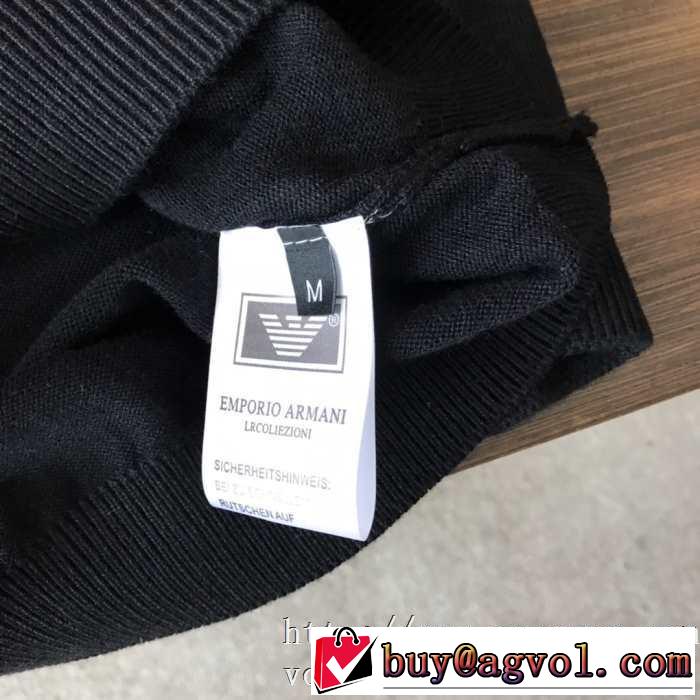 秋服コーデ2019年版 アルマーニ ARMANI プルオーバーパーカー 2色可選 注目の秋ファッション一番