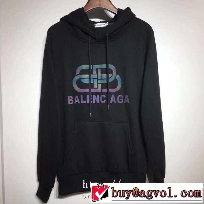 大人かわいい秋冬コーデを楽しみ 2019トレンドファッション新品 バレンシアガ BALENCIAGA パーカー 2色可選