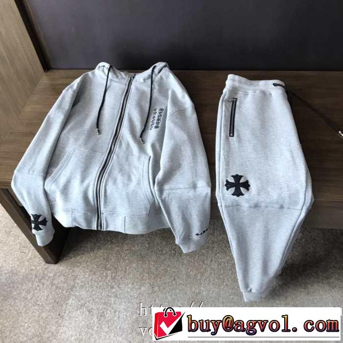 秋冬人気色おすすめCHROME HEARTS ZIP HOOD ジップ パーカー クロムハーツ スウェットシャツ ジャケット エレガント 限定セール