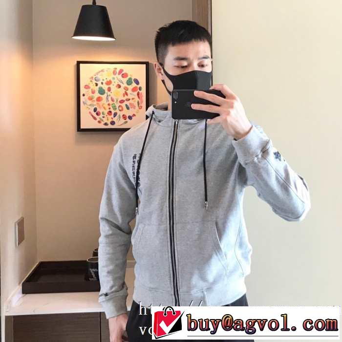 秋冬人気色おすすめCHROME HEARTS ZIP HOOD ジップ パーカー クロムハーツ スウェットシャツ ジャケット エレガント 限定セール