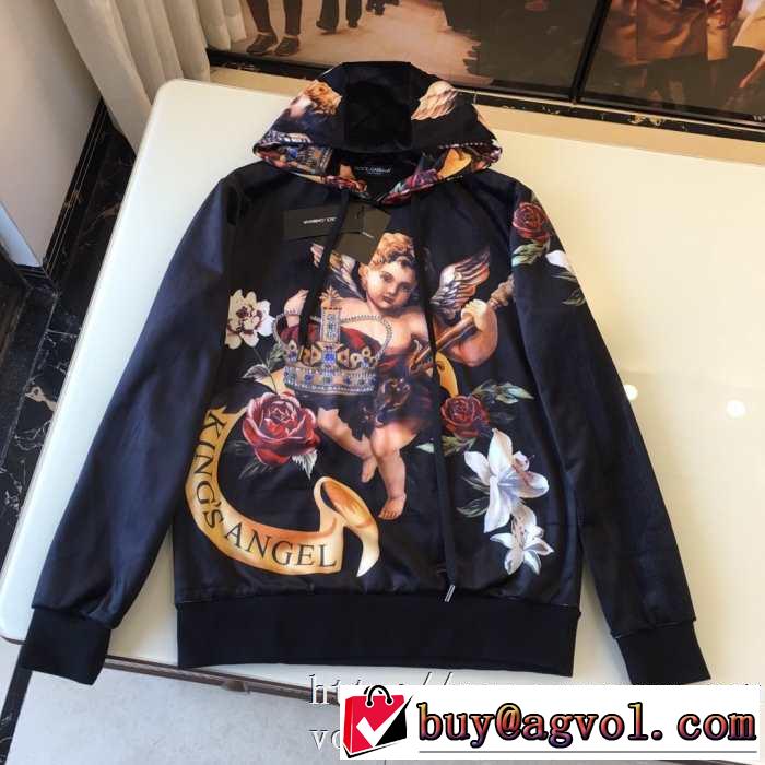 オススメトレンド秋冬コーデDolce&Gabbana KINGプリントドルガバコピー通販スウェットシャツ華やかな印象好評品