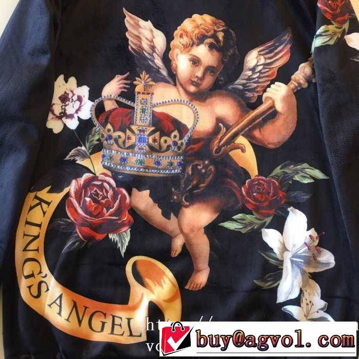 オススメトレンド秋冬コーデDolce&Gabbana KINGプリントドルガバコピー通販スウェットシャツ華やかな印象好評品