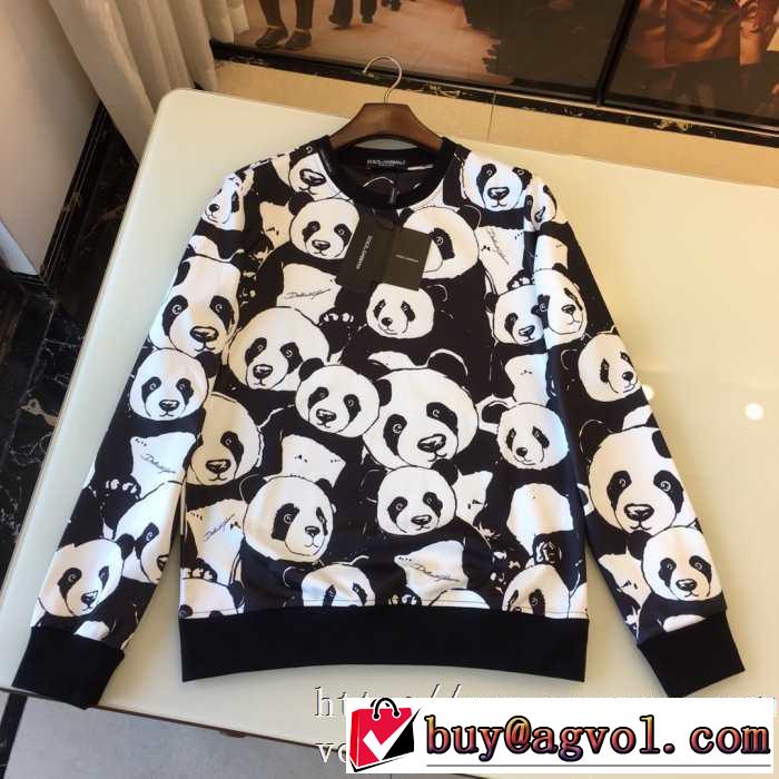 Dolce&Gabbana 激安ドルガバメンズパーカー通販おすすめスウェット長袖ｔシャツかわいいパンダプリント入手困難新作