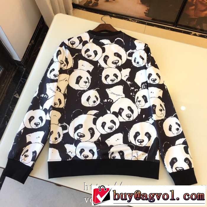 Dolce&Gabbana 激安ドルガバメンズパーカー通販おすすめスウェット長袖ｔシャツかわいいパンダプリント入手困難新作