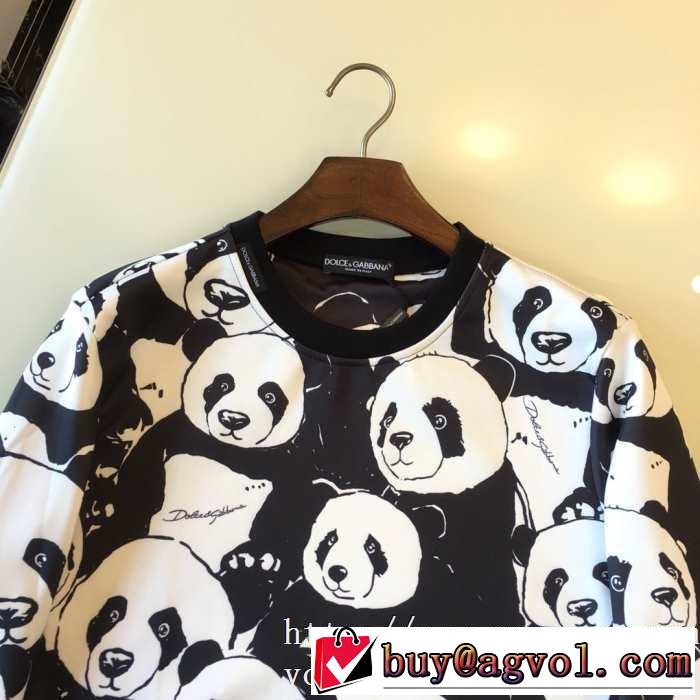 Dolce&Gabbana 激安ドルガバメンズパーカー通販おすすめスウェット長袖ｔシャツかわいいパンダプリント入手困難新作