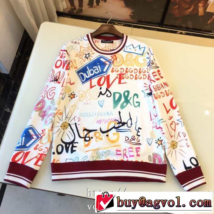 Dolce&Gabbanaスウェットシャツ メンズ 新作 おすすめプリントロゴ  人気ランキングブラン ドルガバ パーカー コピー 安い 通販