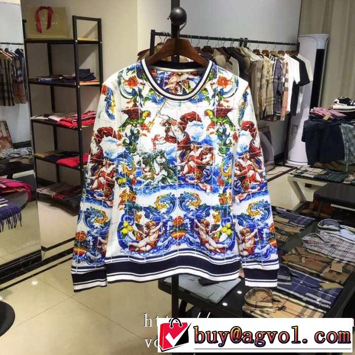 新作おすすめ今季限定Dolce&Gabbanaコットンスウェットシャツ TROPICAL KINGプリントロゴ パーカー 人気ランキングブランド