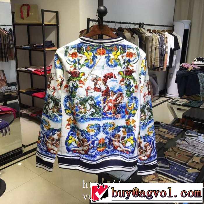 新作おすすめ今季限定Dolce&Gabbanaコットンスウェットシャツ TROPICAL KINGプリントロゴ パーカー 人気ランキングブランド