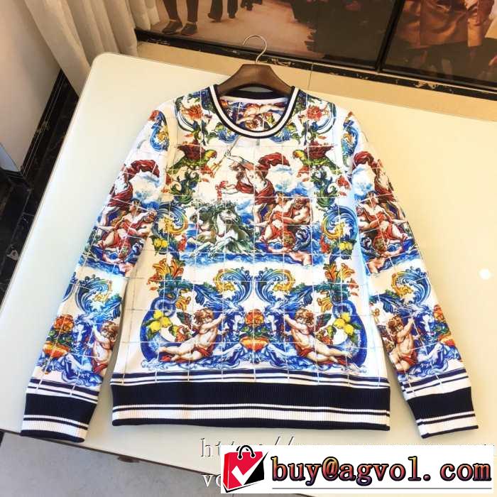 新作おすすめ今季限定Dolce&Gabbanaコットンスウェットシャツ TROPICAL KINGプリントロゴ パーカー 人気ランキングブランド
