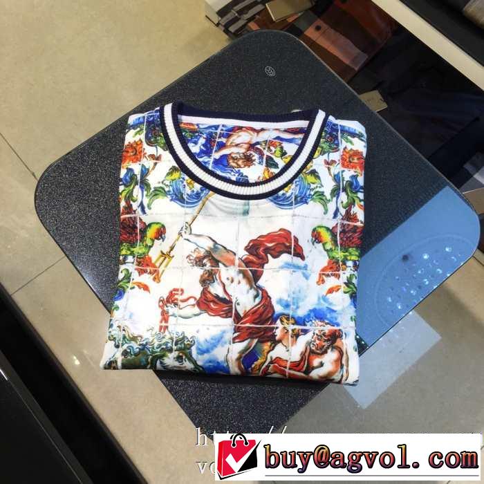 新作おすすめ今季限定Dolce&Gabbanaコットンスウェットシャツ TROPICAL KINGプリントロゴ パーカー 人気ランキングブランド
