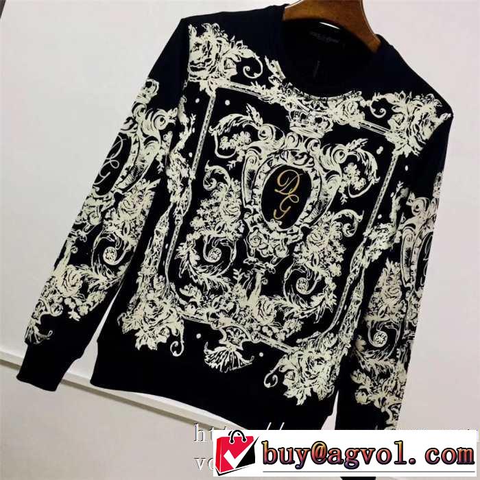 パーカーおすすめ秋冬新着Dolce&Gabbana ドルガバ 服 メンズ 通販スウェットシャツコーデプリントエレガントクラシック上品