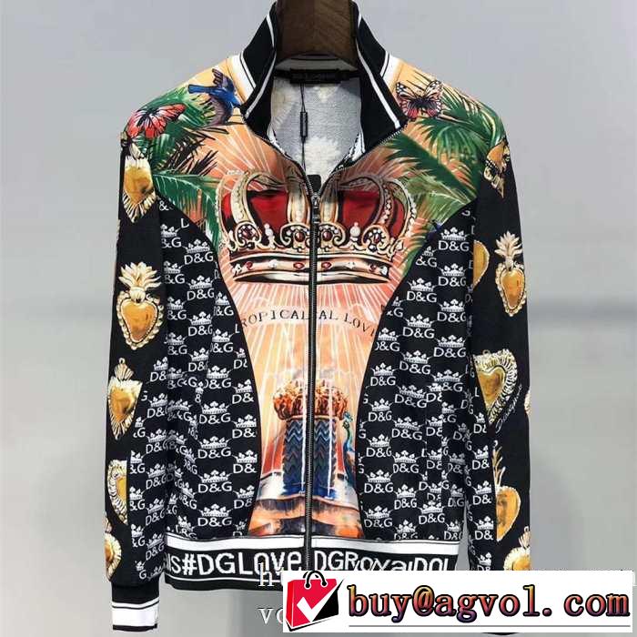 高い防寒性能人気新着Dolce&Gabbana コピードルガバジャケット メンズ高級ブランドプリントエレガント安いアイテム
