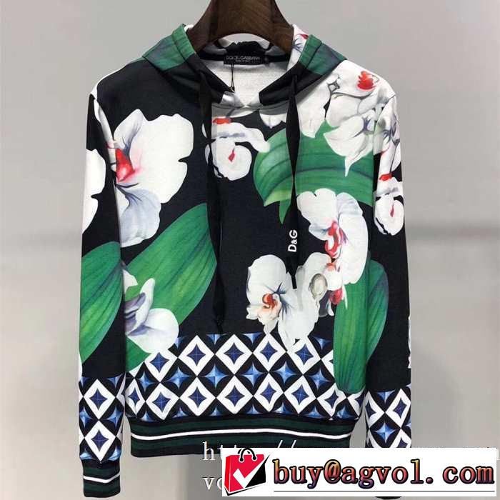 ドルガバスウェットシャツ コットン プリント秋冬新作 Dolce&Gabbanaコピーエレガントパーカー2019/20限定価格G9OJ8THH7XMHNIH1