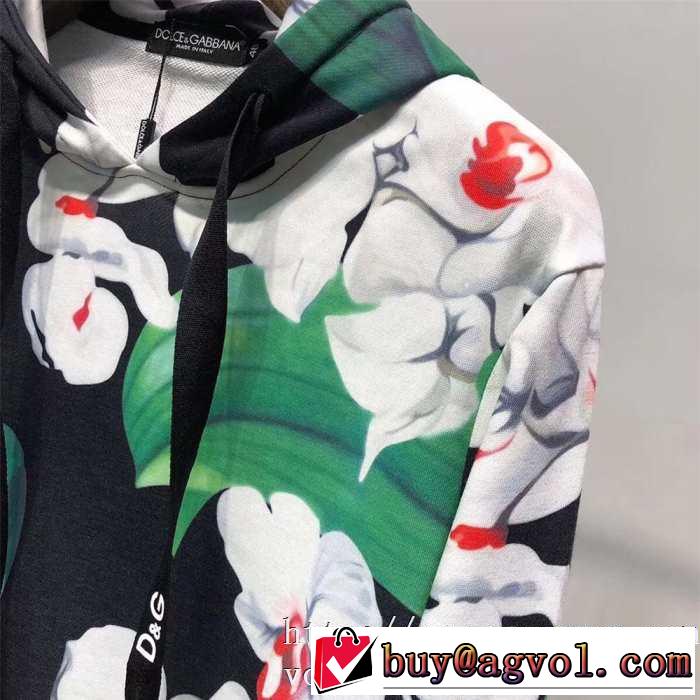 ドルガバスウェットシャツ コットン プリント秋冬新作 Dolce&Gabbanaコピーエレガントパーカー2019/20限定価格G9OJ8THH7XMHNIH1