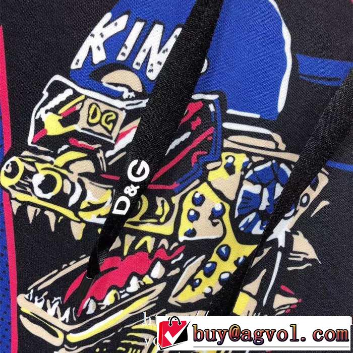 Dolce&Gabbanaコットン スーパーヒーローKINGプリントスウェットシャツドルガバスーパーコピー 激安パーカーサイズ感着こなし