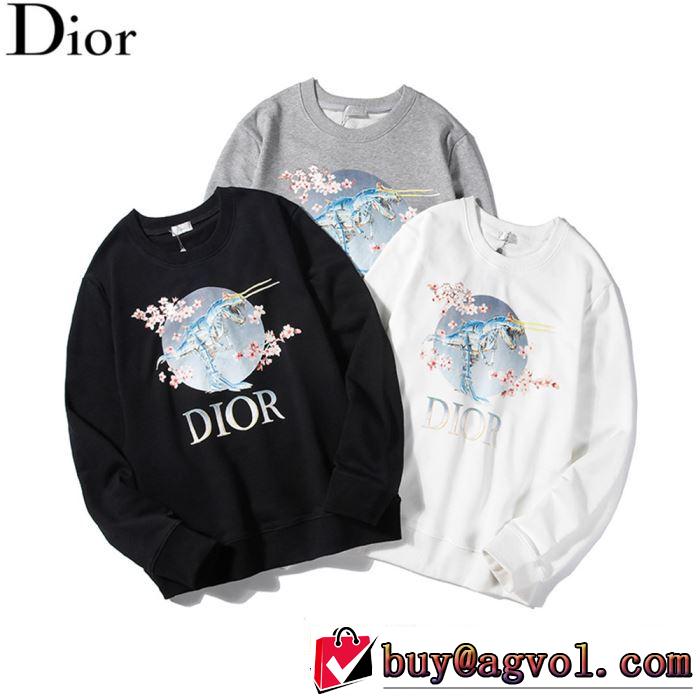 人気ブランドの秋冬新色 ディオール 着心地もなめらかで快適 DIOR 3色可選  プルオーバーパーカー 2019トレンドカラー秋冬セール 