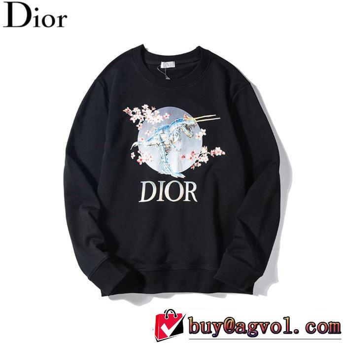人気ブランドの秋冬新色 ディオール 着心地もなめらかで快適 DIOR 3色可選  プルオーバーパーカー 2019トレンドカラー秋冬セール
