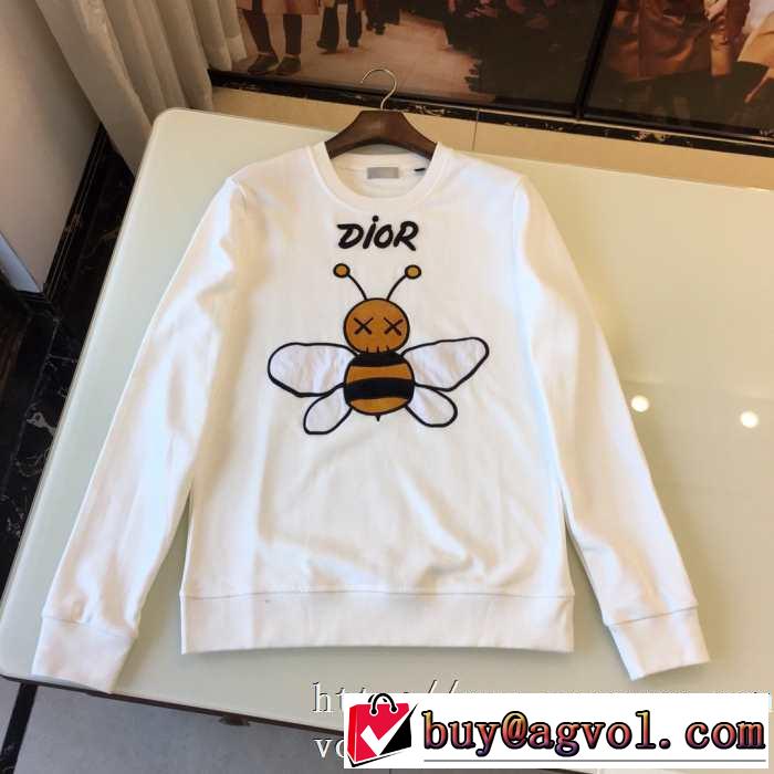 Dior X KAWS BEE Allover フーディおすすめディオール コピー スウェットシャツコットンウェアレディースファション新作パーカー