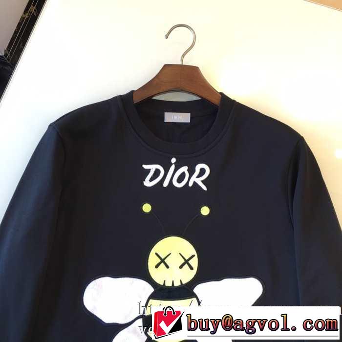 Dior X KAWS BEE Allover フーディおすすめディオール コピー スウェットシャツコットンウェアレディースファション新作パーカー