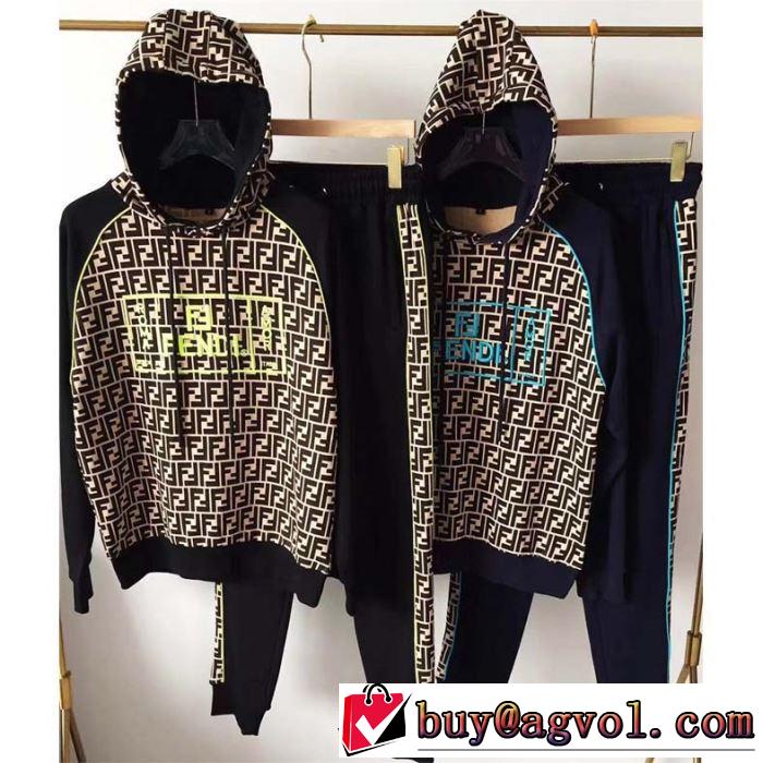 フェンディ寒い季節トレンド上品  FENDI 今年の秋冬のトレンド激安セール 2019?2020秋冬流行色紹介 上下セット 2色可選秋冬流行りファション 