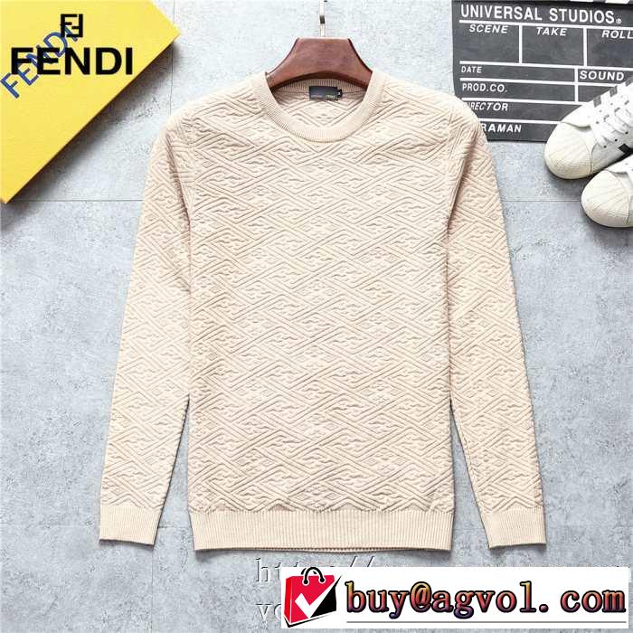 2019秋、イチオシ上品 フェンディ FENDI プルオーバーパーカー 3色可選 大胆なチェックの人気トレンド