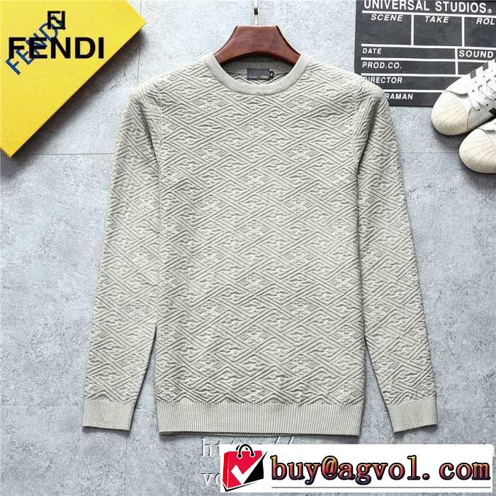 2019秋、イチオシ上品 フェンディ FENDI プルオーバーパーカー 3色可選 大胆なチェックの人気トレンド