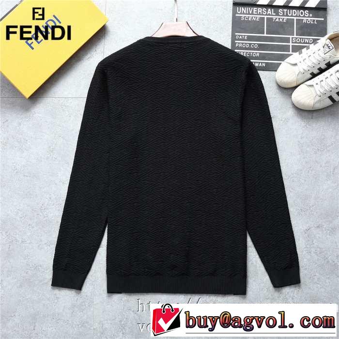 2019秋、イチオシ上品 フェンディ FENDI プルオーバーパーカー 3色可選 大胆なチェックの人気トレンド