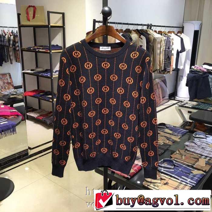 大活躍秋冬の必須新品HERMES エルメスニットメンズ エレガント 注目されるアイテムランキング ロゴプリント 人気色