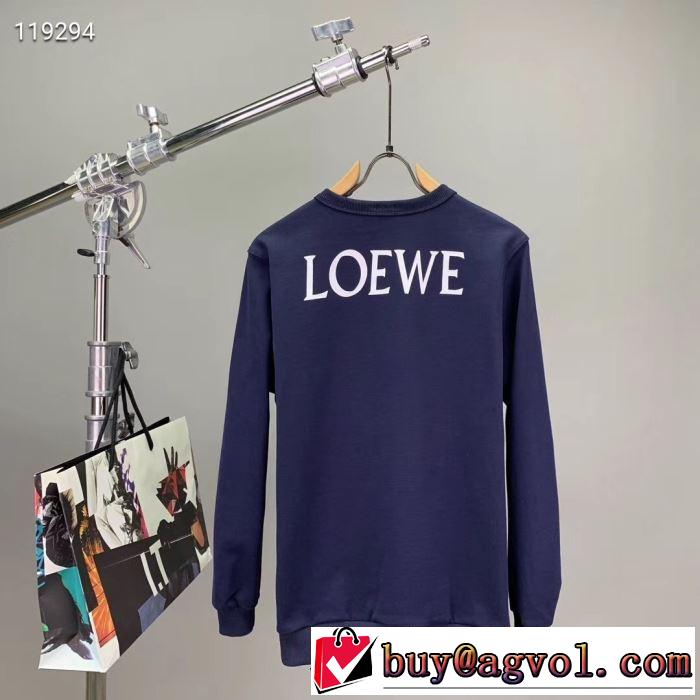 セレブ愛用LOEWEメンズ 服 程良い抜け感 スウェットシャツ 象 ロエベ コピー コットン ユニセックス クラシック 人気色