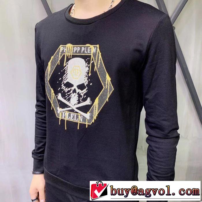 軽い着心地2019秋冬PHILIPP PLEIN  'caution plein' パーカー フィリッププレイン コピー激安トップス オシャレ スワロ 伸縮性抜群
