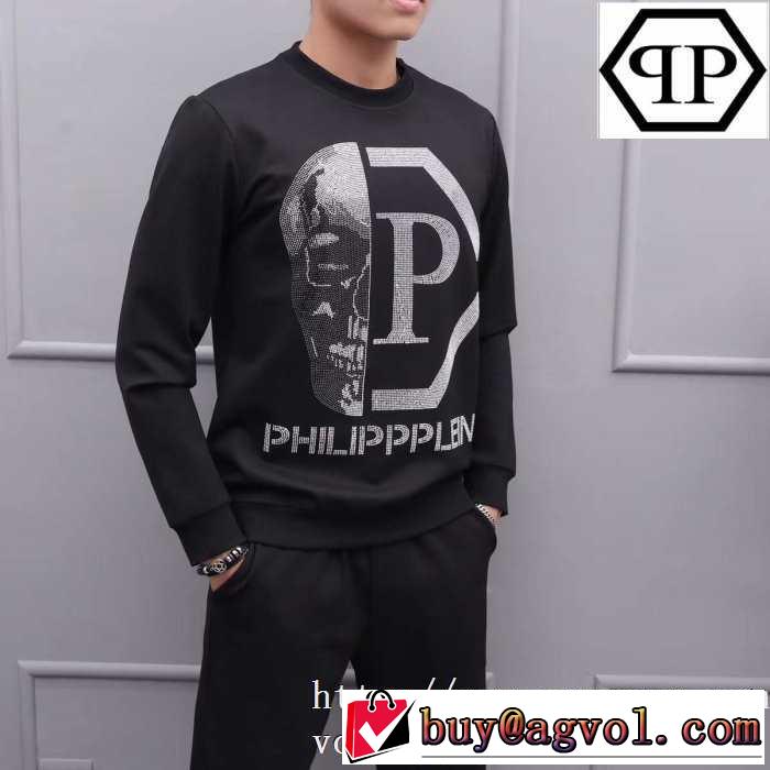 活躍するトレンドアイテム フィリッププレイン PHILIPP PLEIN  プルオーバーパーカー 2019年秋冬に欠かせない