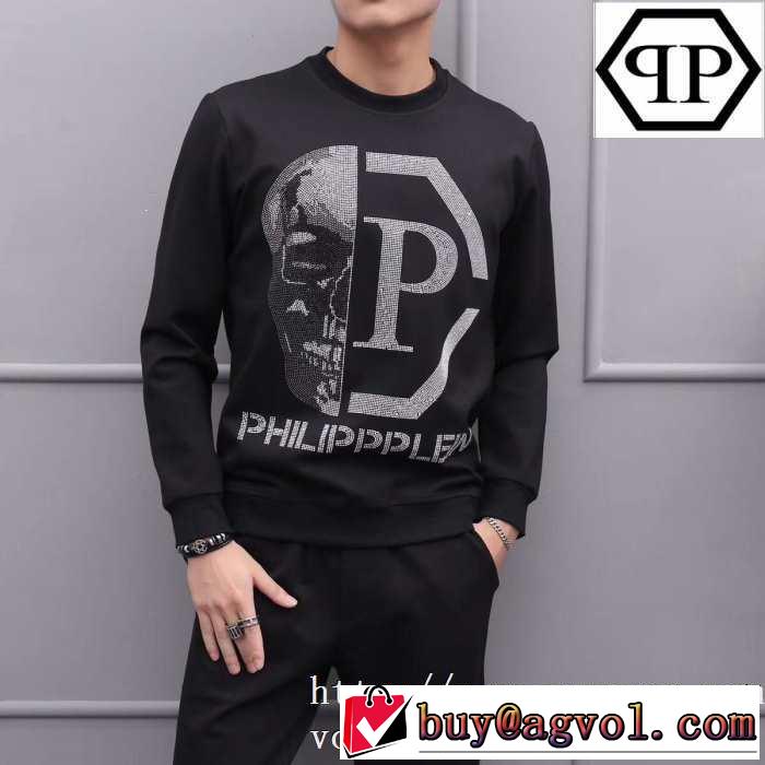 活躍するトレンドアイテム フィリッププレイン PHILIPP PLEIN  プルオーバーパーカー 2019年秋冬に欠かせない