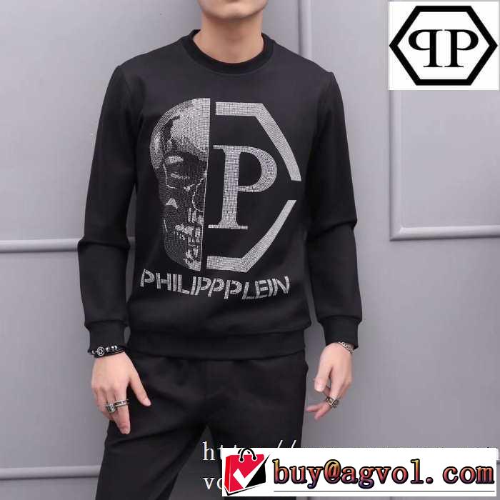 活躍するトレンドアイテム フィリッププレイン PHILIPP PLEIN  プルオーバーパーカー 2019年秋冬に欠かせない