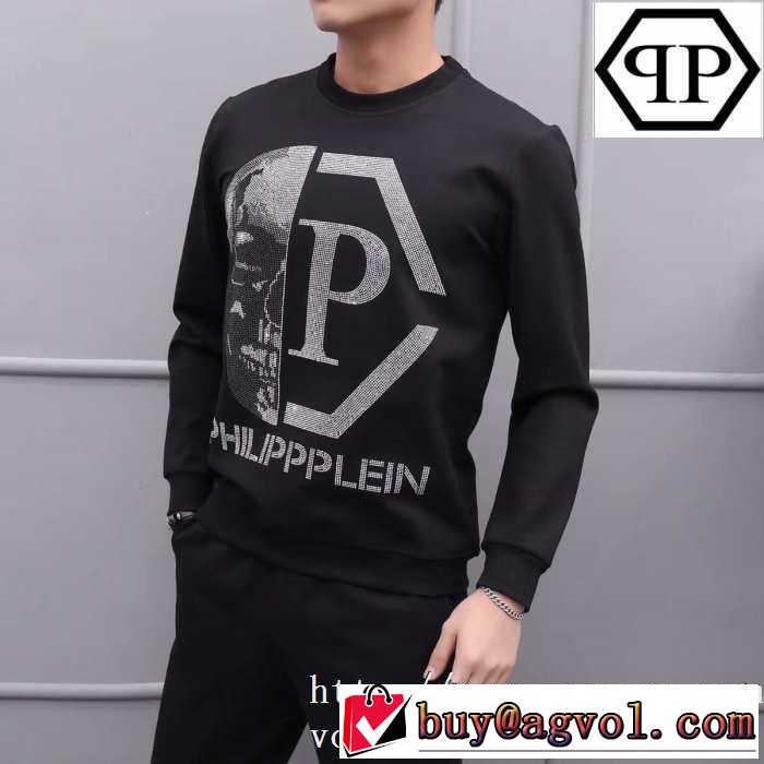 活躍するトレンドアイテム フィリッププレイン PHILIPP PLEIN  プルオーバーパーカー 2019年秋冬に欠かせない
