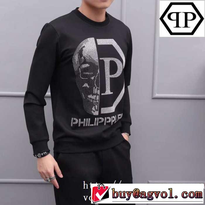 活躍するトレンドアイテム フィリッププレイン PHILIPP PLEIN  プルオーバーパーカー 2019年秋冬に欠かせない