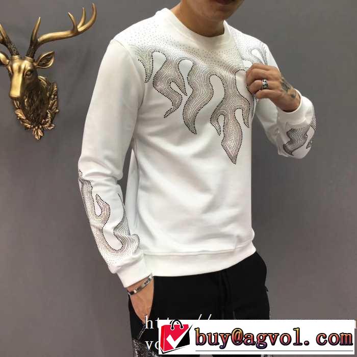 2色可選 【最新】2019年秋冬のトレンド速報 フィリッププレイン PHILIPP PLEIN  プルオーバーパーカー 今年注目な新品セール