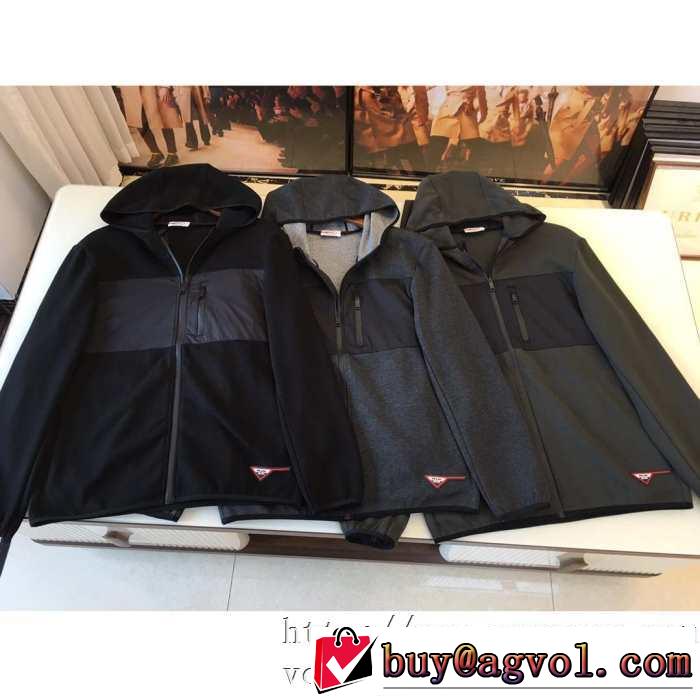 初心者の方は挑戦しやすいプラダ スポーツスウェット Pradaメンズ コットン ジップパーカー19/20AW 新作続々入荷中限定価格