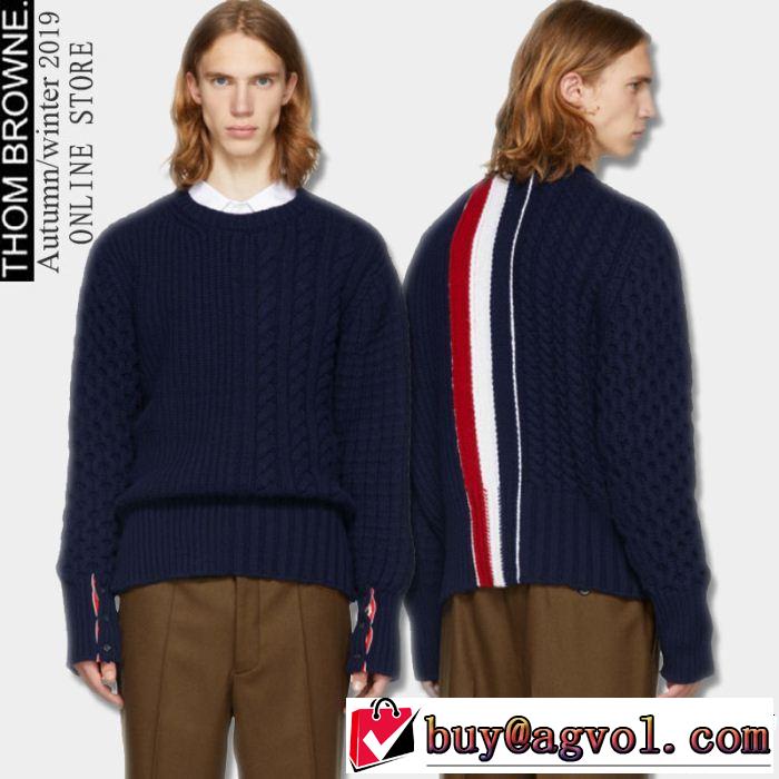 THOM BROWNE 春夏の流行り2019新品 ニットウェア 3色可選 トムブラウン 今っぽく新作アイテム