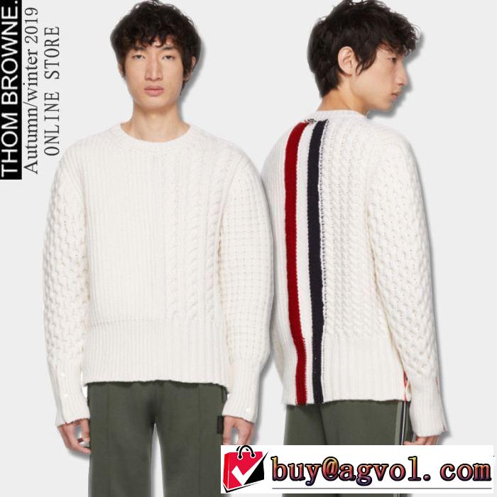 THOM BROWNE 春夏の流行り2019新品 ニットウェア 3色可選 トムブラウン 今っぽく新作アイテム