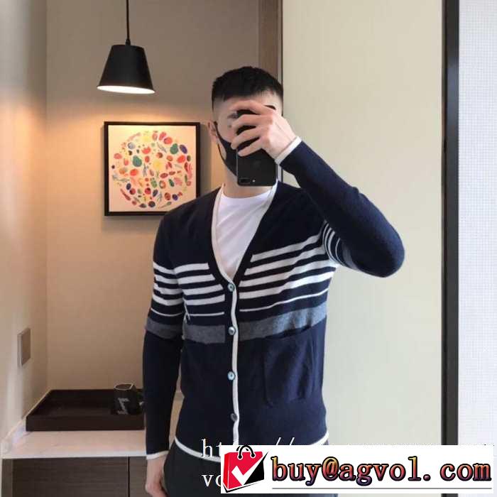 絶妙にマッチした大人向けトムブラウン メンズ ニットTHOM BROWNE 激安コピーニットセーター2019 AWコレクション人気