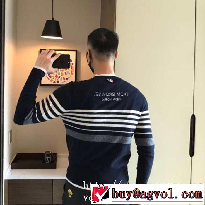 絶妙にマッチした大人向けトムブラウン メンズ ニットTHOM BROWNE 激安コピーニットセーター2019 AWコレクション人気