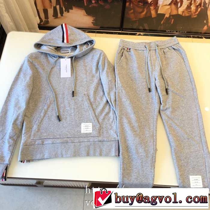 今季限定トムブラウン コピー4BAR アティキュレイト オーバーサイズ フーディースウェットシャツセットアップ THOM BROWNE