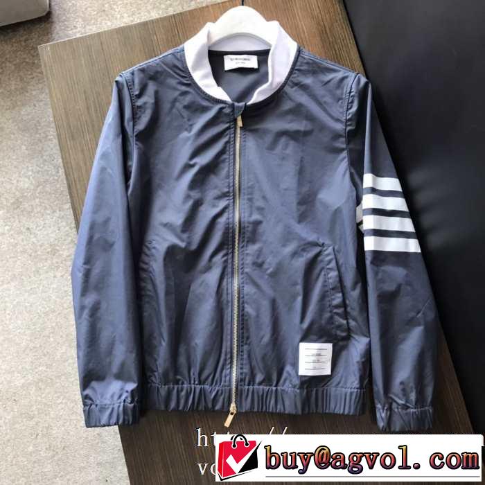 快適人気モデルトムブラウンコピージャケットTHOM BROWNEジップナイロンジャケット高品質4-BAR SWIM-TECH BOMBER
