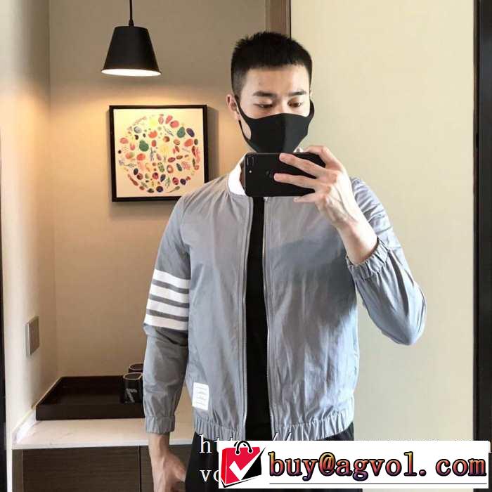 快適人気モデルトムブラウンコピージャケットTHOM BROWNEジップナイロンジャケット高品質4-BAR SWIM-TECH BOMBER