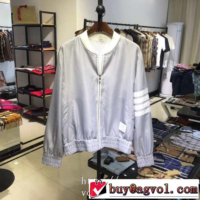 秋冬コレクション定番色トムブラウン パーカー おすすめTHOM BROWNE安いコピースウェットセットアップ4-BAR SWIM-TECH BOMBER