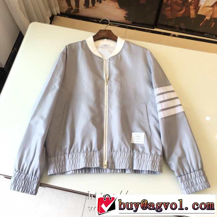 秋冬コレクション定番色トムブラウン パーカー おすすめTHOM BROWNE安いコピースウェットセットアップ4-BAR SWIM-TECH BOMBER