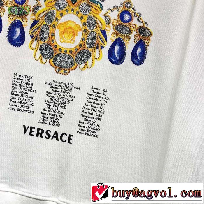 お洒落トレンド人気 2019春夏トレンドアイテム ヴェルサーチVERSACE プルオーバーパーカー 2色可選