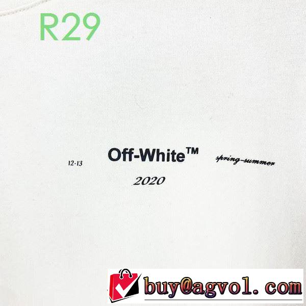 2色可選  2020モデル Off-White 大人の新作こそ オフホワイト 半袖/Tシャツ 大活躍する