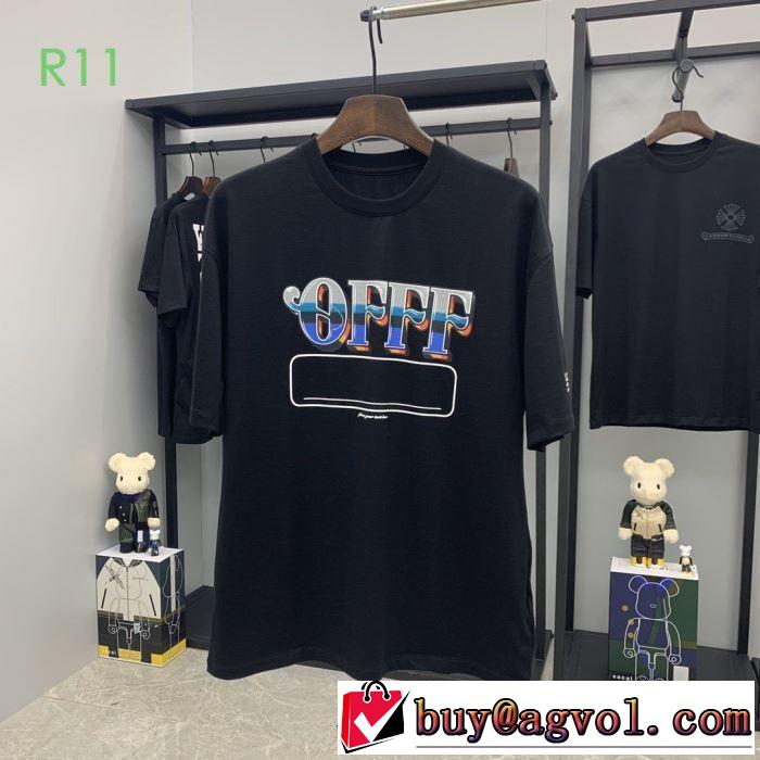 2020モデル 2色可選 海外でも人気なブランド Off-White オフホワイト 半袖/Tシャツ 高級感のある素材
